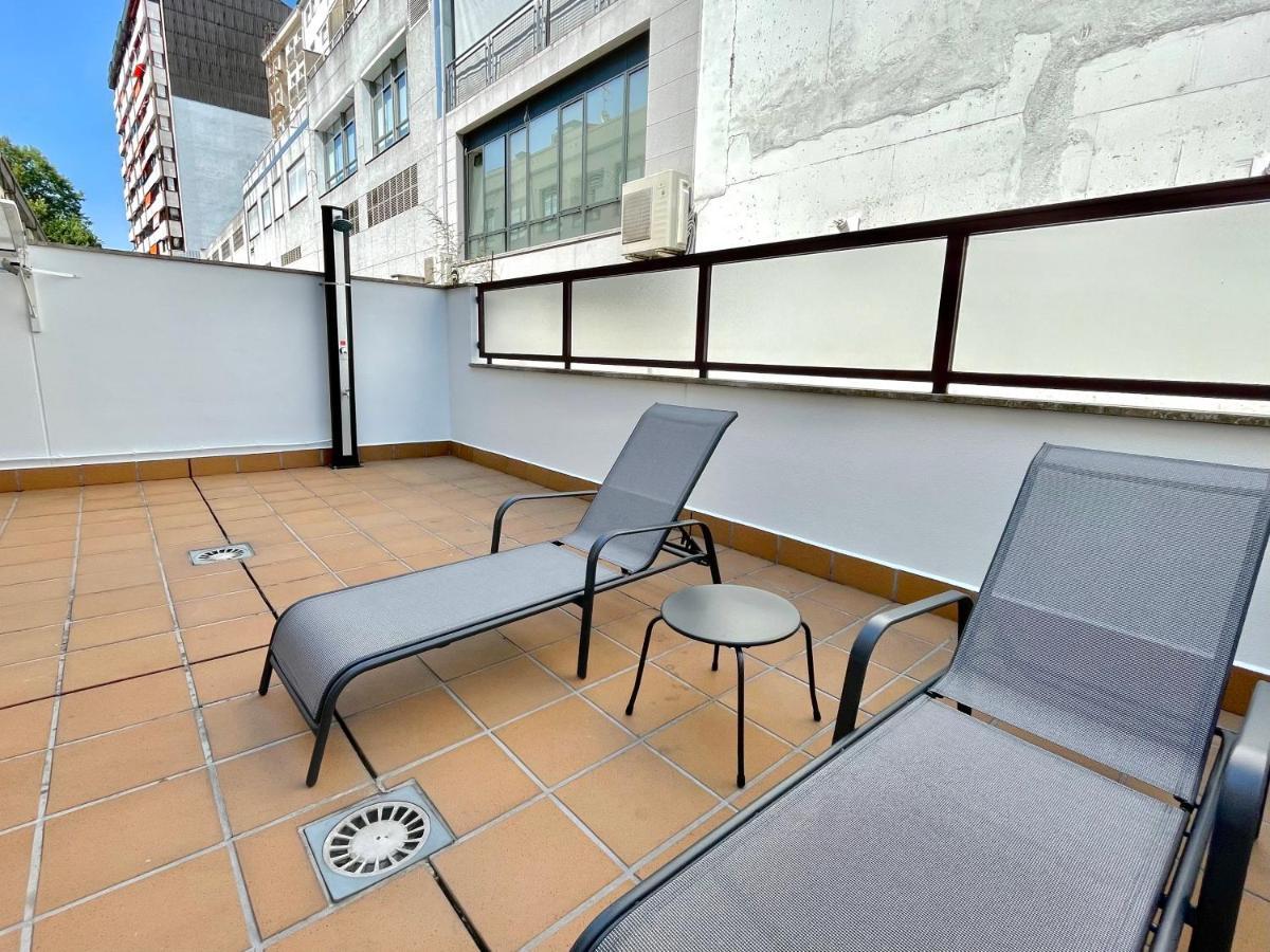 Estudio Centrico 1 Con Terraza Y Parking Privado Orense Kültér fotó